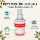 Características del vástago izquierdo para grifería