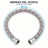 Largo de 60 centímetros del acople flexible