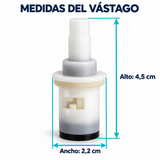 Medidas del vástago de repuesto para grifería