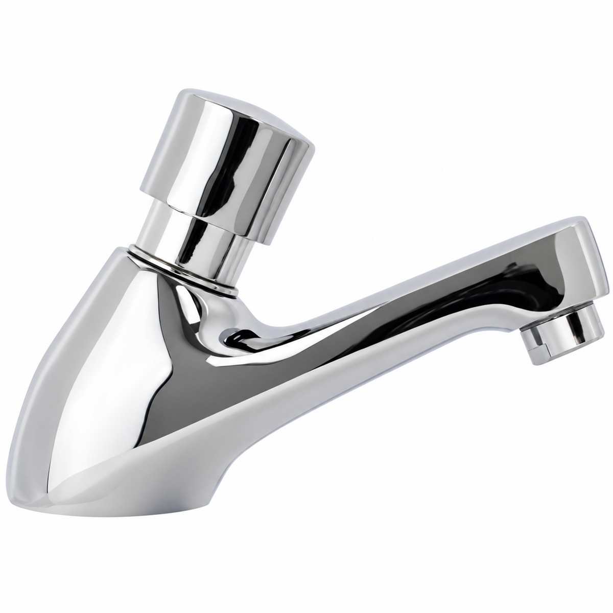 Llave Push En Zinc – Producto aislado sobre fondo blanco