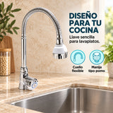 Diseño y características de la llave para lavaplatos