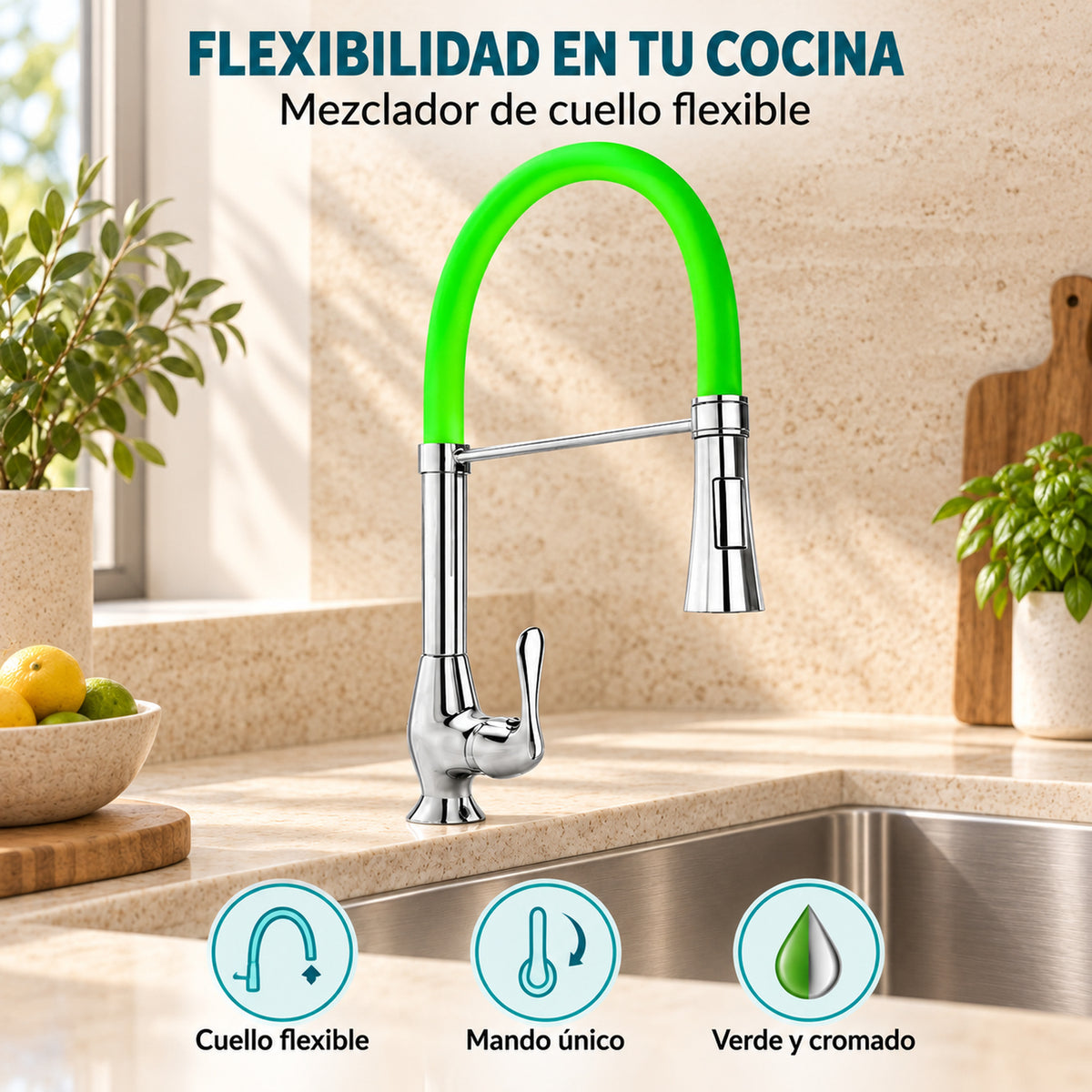 Diseño y características de la grifería de cocina