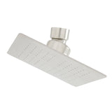 Regadera Cuadrada De 4 Pulgadas En Acero Inoxidable Satinado sobre fondo blanco