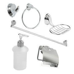 Juego de Accesorios para Baño Cromado de 6 Piezas
