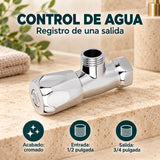 Registro de Una Salida Cromado 1/2 × 3/4 pulg — características