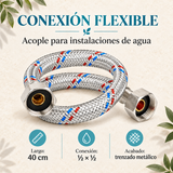 Características del acople flexible de 40 cm