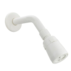 Set de Regadera Blanca con Tubo Curvo