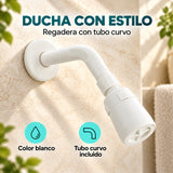Set de Regadera Blanca con Tubo Curvo - características