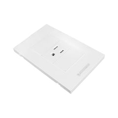 Tomacorriente Sencillo Blanco 15 A 12 × 7,5 cm