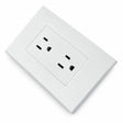 Tomacorriente doble con polo a tierra blanco 12 × 7,5 cm · 01 portada