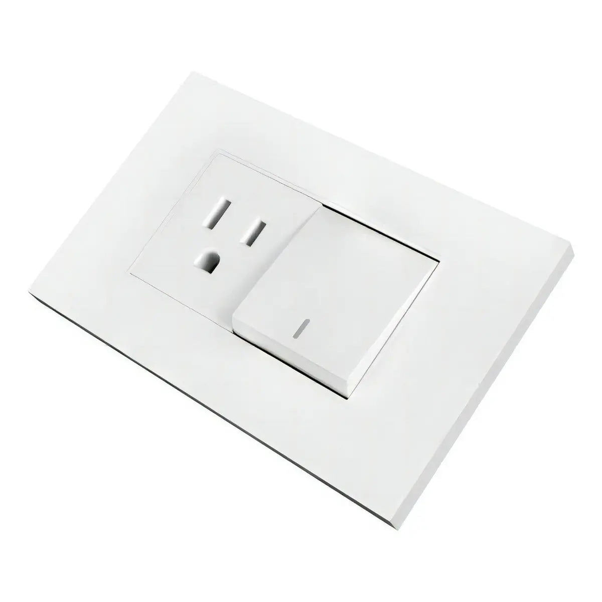 Tomacorriente Con Interruptor Conmutable Blanco 2P+T, foto del producto