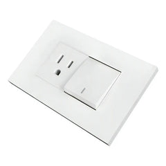 Tomacorriente Con Interruptor Conmutable Blanco 2P+T