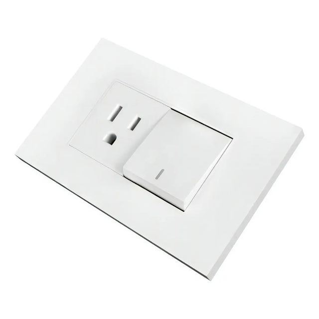 Tomacorriente Con Interruptor Conmutable Blanco 2P+T, foto del producto