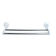 Toallero Doble Barra Adherente 48 cm - Color Blanco