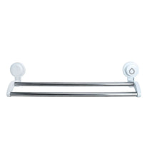 Toallero Doble Barra Adherente 48 cm - Color Blanco