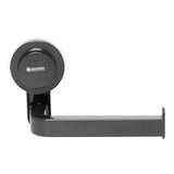 Portarrollos negro con ventosa para baño