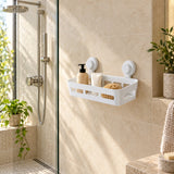 Ambientación de Organizador Rectangular Blanco Con Ventosas 30 Cm
