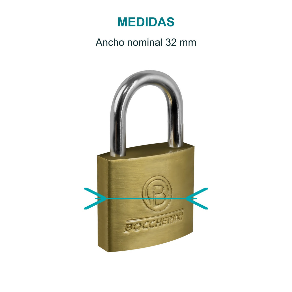 Medidas de Candado de hierro de 32 mm