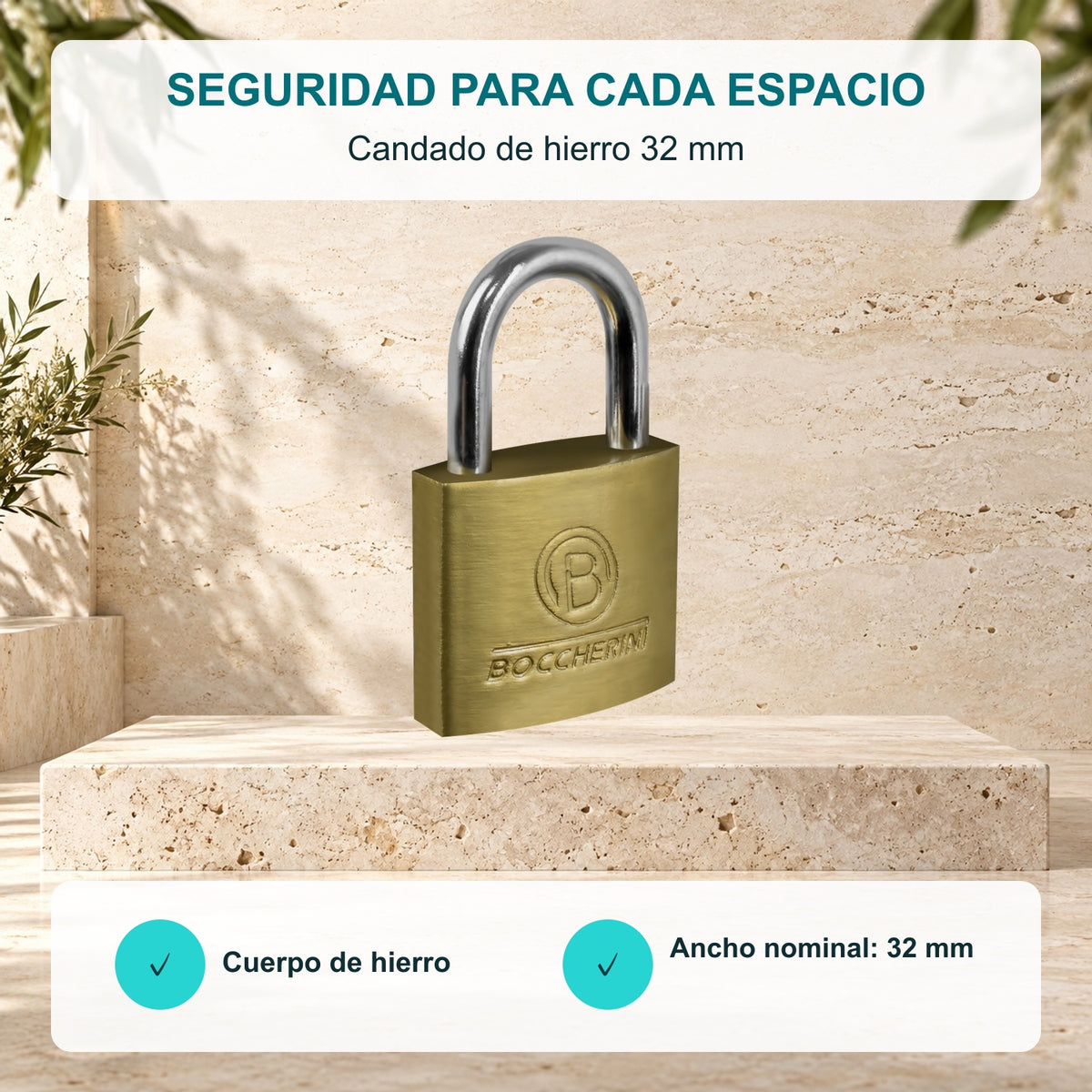 Características de Candado de hierro de 32 mm