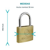 Medidas de Candado de hierro de 38 mm