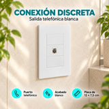 Salida Telefónica Blanca 12 × 7,5 cm — características