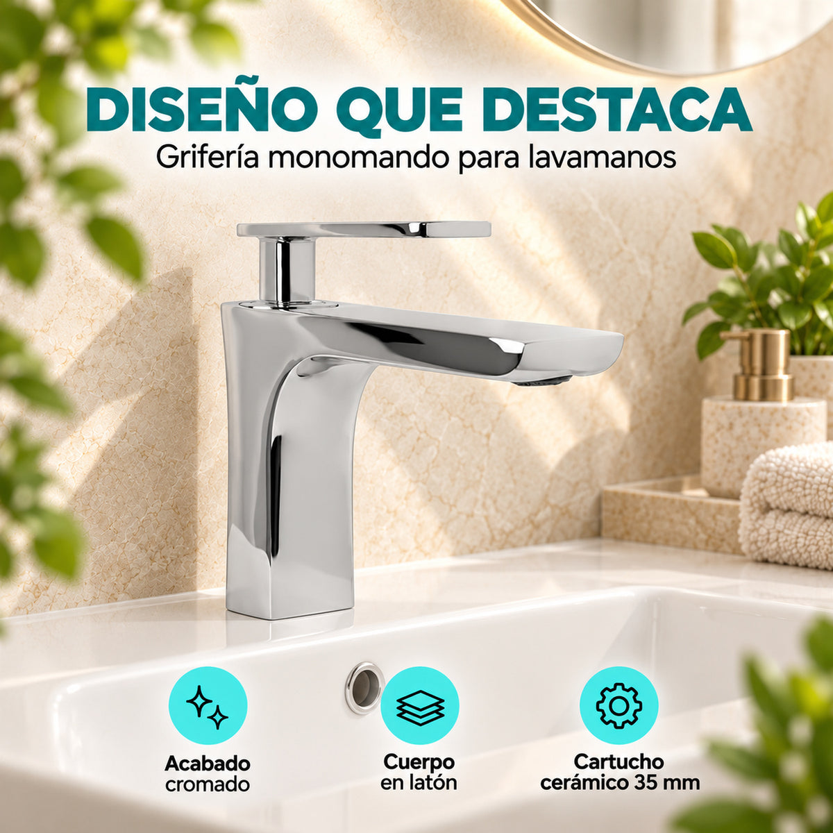 Grifería instalada y características verificadas