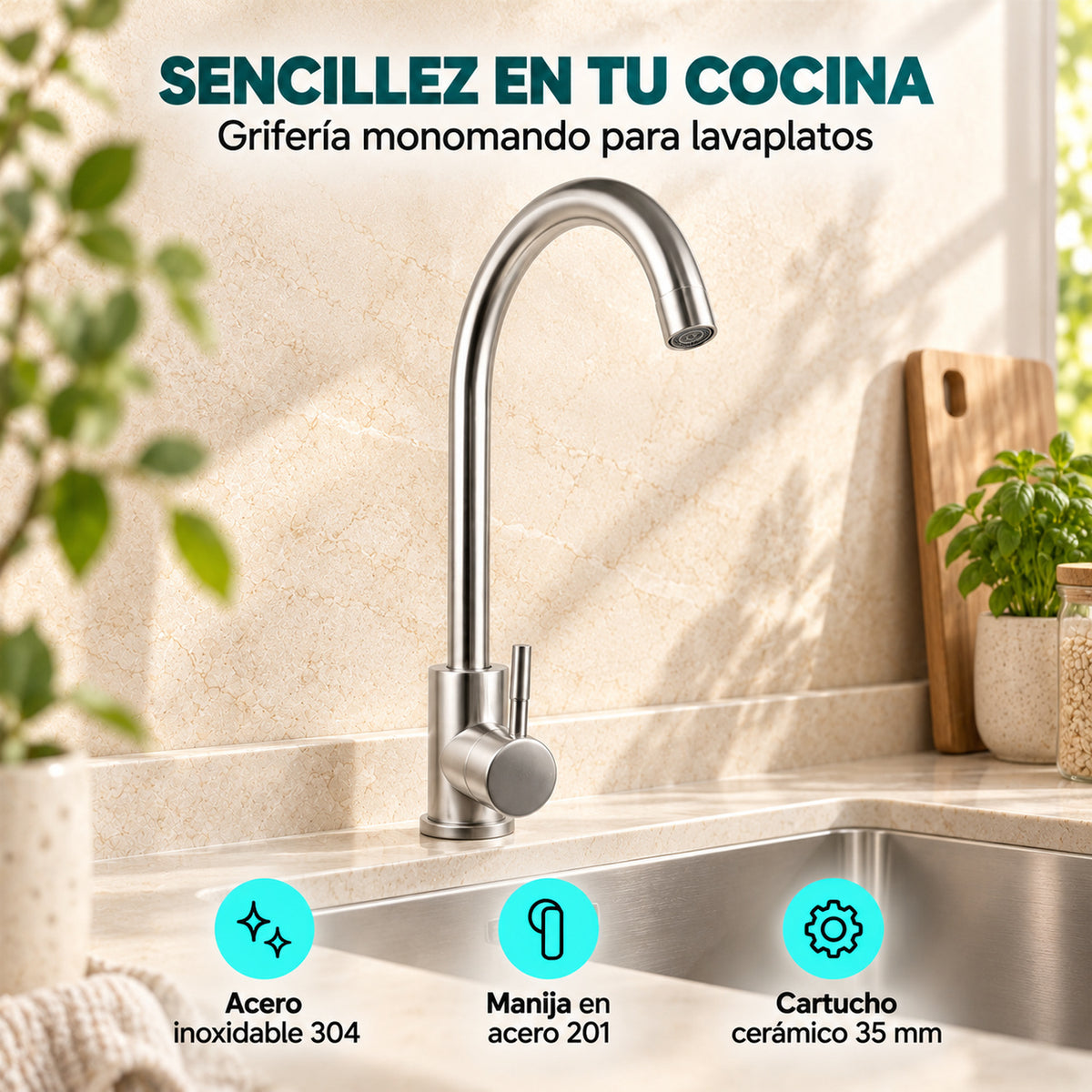 Grifería instalada y características verificadas