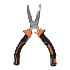 Alicate de Punta Curva con Mango Naranja y Negro