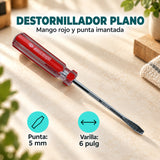 Características de Destornillador Plano de 5 mm x 6 Pulgadas