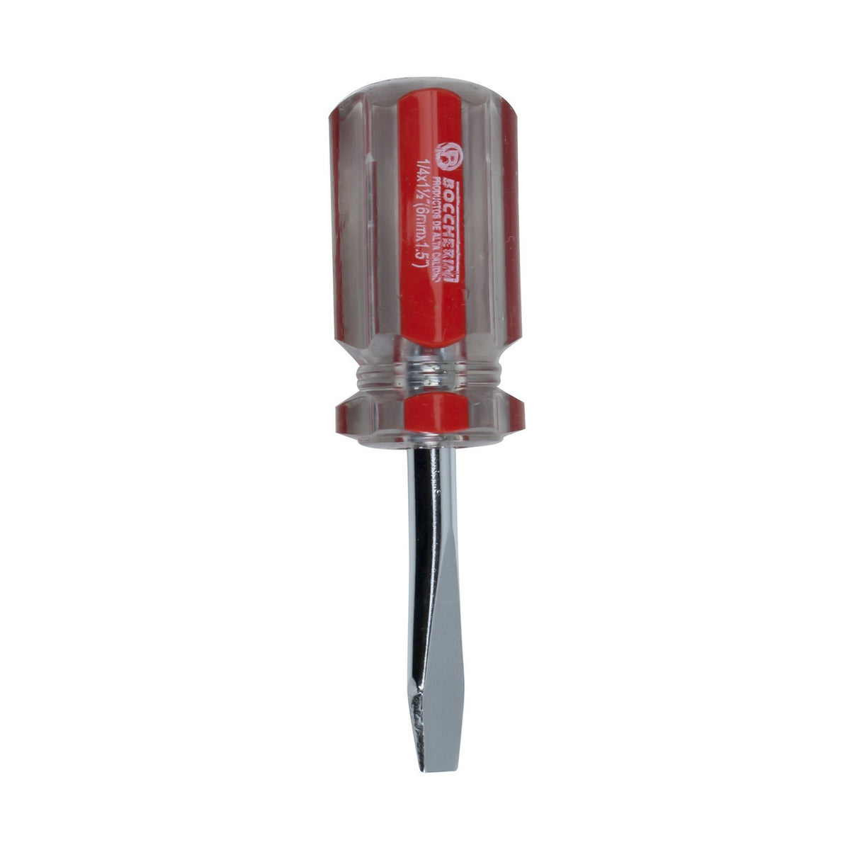 Producto Destornillador Plano de 6 mm x 1½ Pulgadas sobre fondo blanco