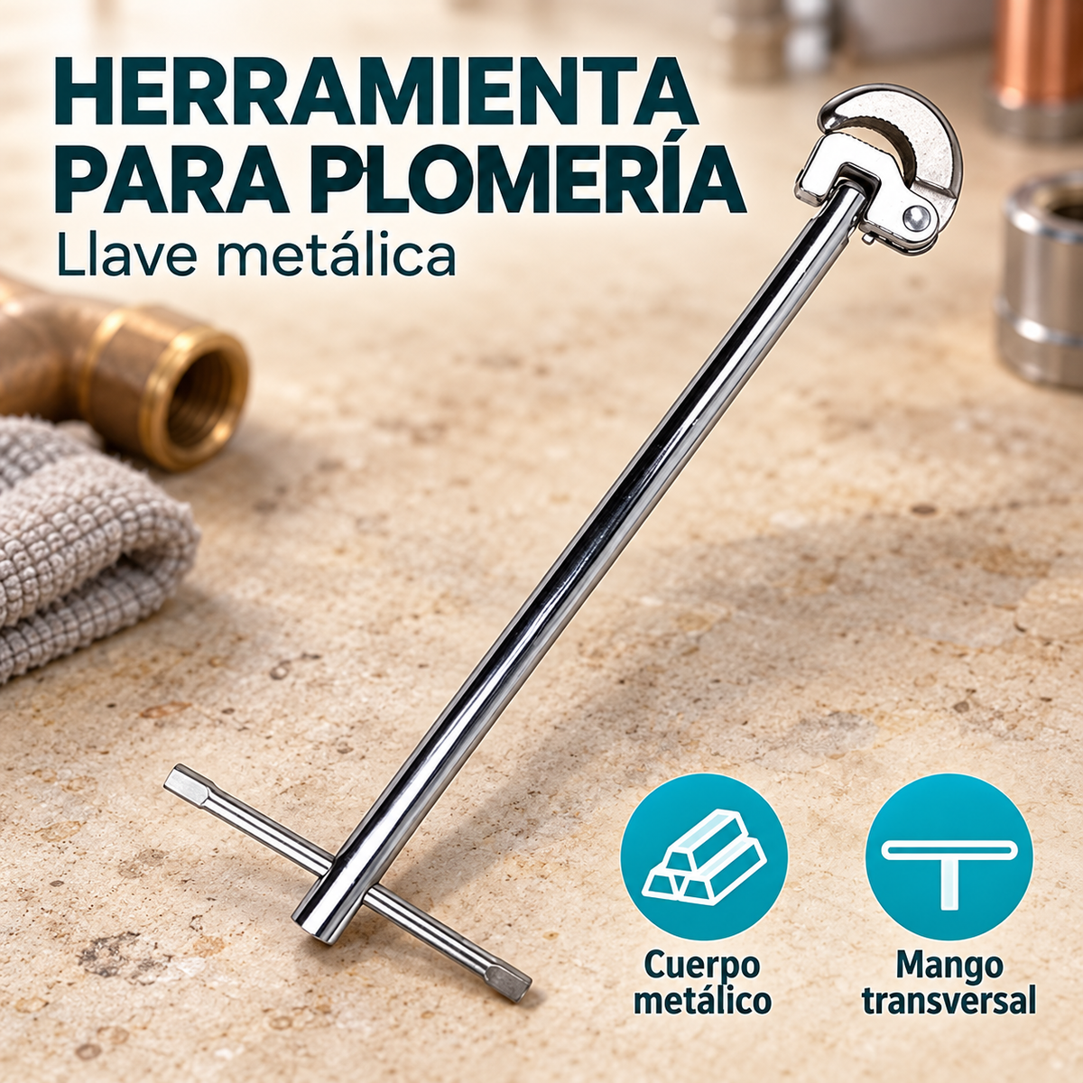 Características de Llave para plomero metálica