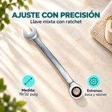 Llave Mixta con Ratchet de 19/32 Pulgada — características