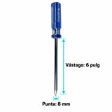 Destornillador Phillips Imantado de 8 mm x 6 Pulgadas — medidas verificadas