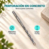 Broca para Concreto de 7/16 x 6 Pulgadas — características