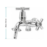 Altura total de la llave doble para lavadora: 12,5 cm