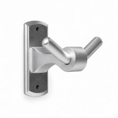 Perchero doble para baño en aluminio silver
