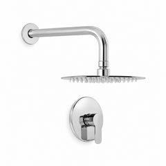 Conjunto de ducha monomando cromado con regadera de 6 pulgadas