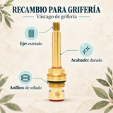 Características del vástago dorado para grifería