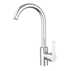 Mezclador Para Cocina Cromado De Cuello Curvo