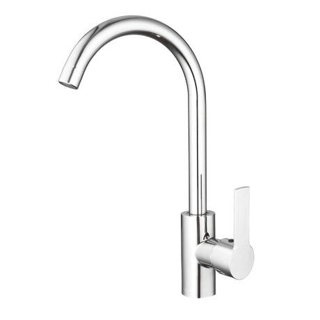 Mezclador Para Cocina Cromado De Cuello Curvo