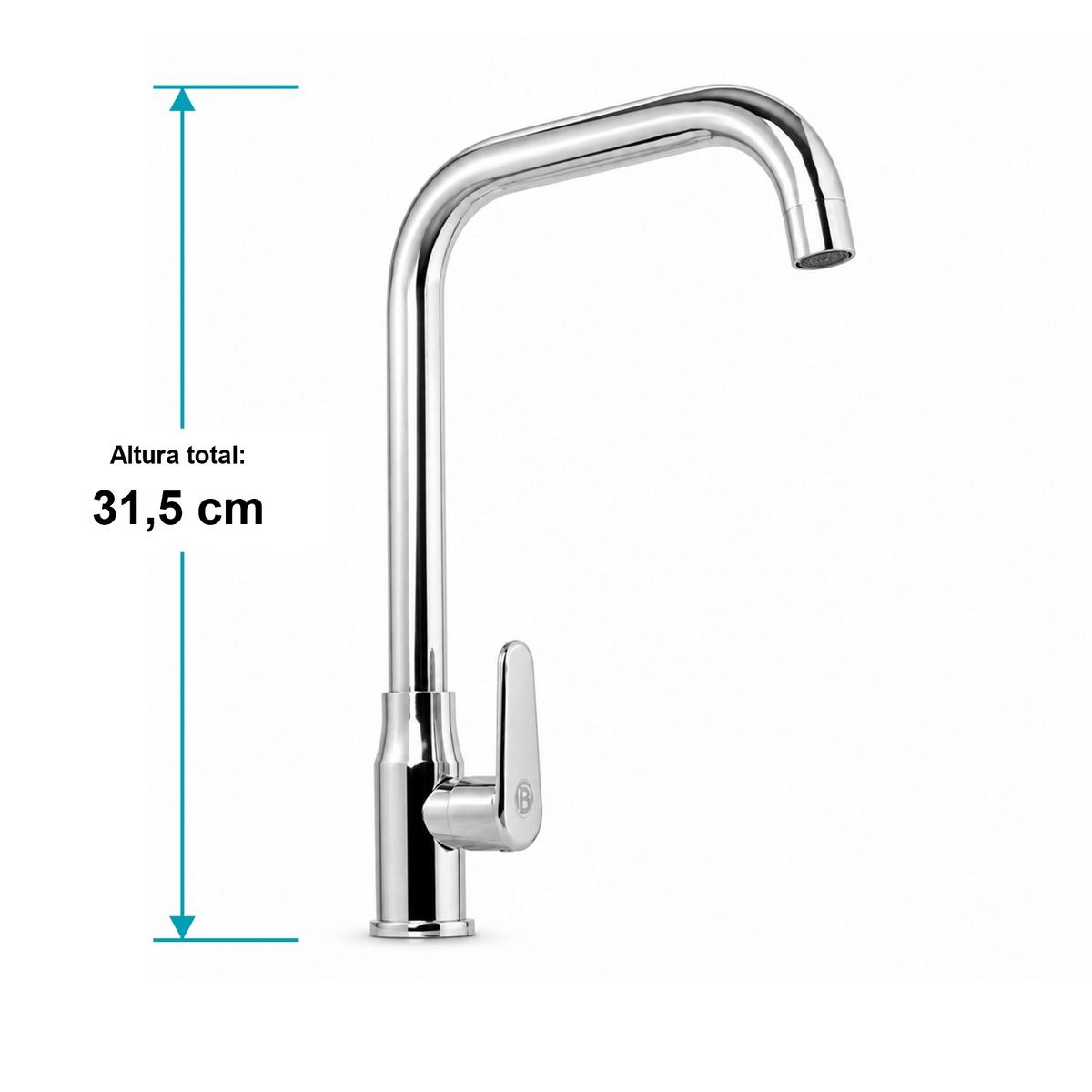 Altura total de la llave para lavaplatos: 31,5 cm