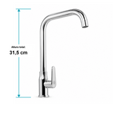 Altura total de la llave para lavaplatos: 31,5 cm