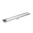 Rejilla lineal de piso en acero inoxidable 304 de 10 × 60 cm