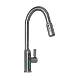 Mezclador extraíble para cocina gris con cartucho cerámico - vista del producto
