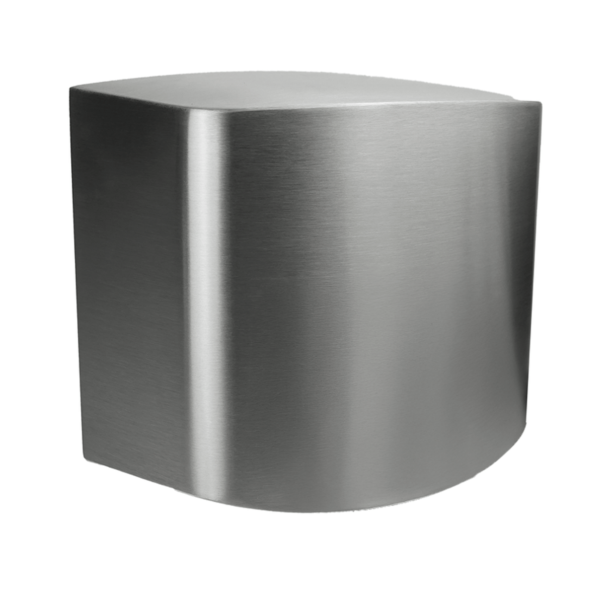Secador de manos automático en acero inoxidable satinado, vista exterior