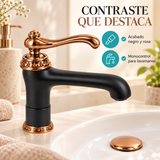 Monocontrol Bajo Para Lavamanos Negro Y Rosa — 03 detalle