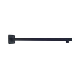 Brazo para Ducha Cuadrado Negro Mate 40 cm en Aluminio para Regadera de Pared