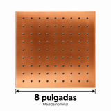 Medida nominal de regadera cuadrada cobre de 8 pulgadas
