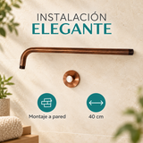 Tubo De Extensión Para Ducha Cobre De 40 Cm Con Escudo: detalle comercial