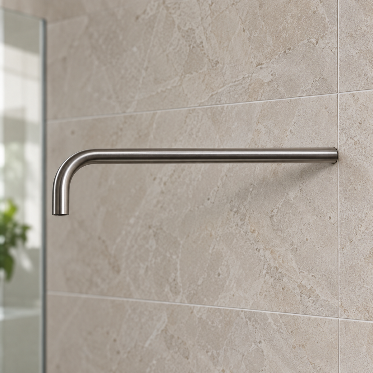Tubo extensor satinado para ducha de 50 cm — 01-ambiente